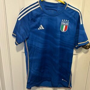 Italian National Team soccer jersey. Worn only once.